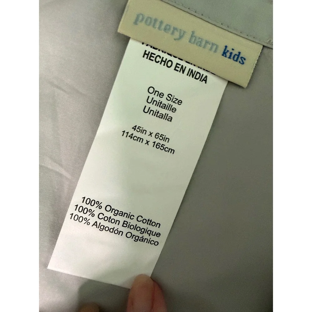 Pottery Barn Kids Organic Cotton Crib Sheet Set Light‎ Gray 2 Piece Nursery